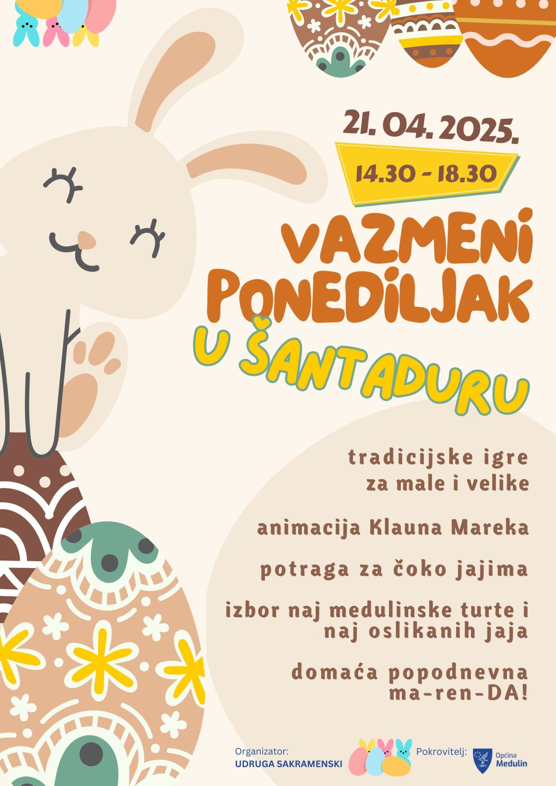 U ponedjeljak 21. 4. 2025. Vazmeni ponediljak u Šantaduru